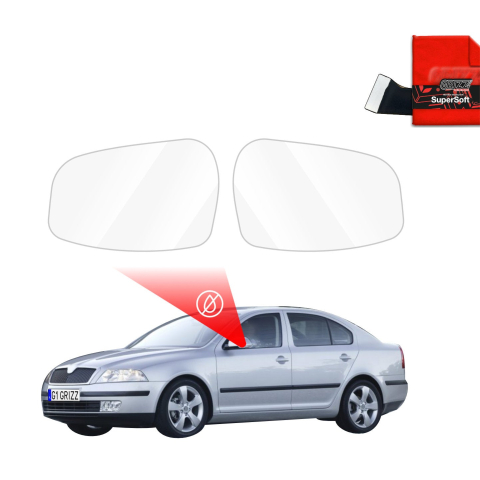 Folie Oglinzi - Folie de protecție împotriva ploii pentru oglinzile exterioare - Skoda Octavia 2 Hatchback (2004-2008)
