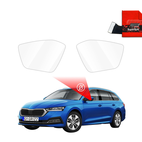 Folie Oglinzi - Folie de protecție împotriva ploii pentru oglinzile exterioare - Skoda Octavia 4 (2020-2026)