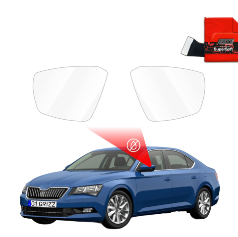Folie Oglinzi - Folie de protecție împotriva ploii pentru oglinzile exterioare - Skoda Superb 3 (2015-2020)