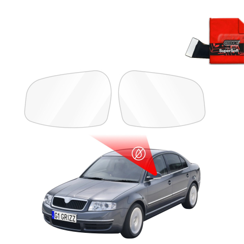 Folie Oglinzi - Folie de protecție împotriva ploii pentru oglinzile exterioare - Skoda Superb Sedan (2001-2008)