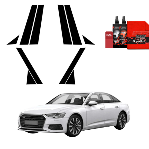 Bodyshield - Folie de protecție neagră 10în1 pentru coloana A-B-C - Audi A6 C8 Sedan (2018-2023)