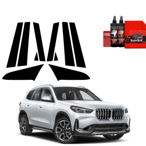 Bodyshield - Folie de protecție neagră 10în1 pentru coloana A-B-C - BMW X1 (2023-2025)
