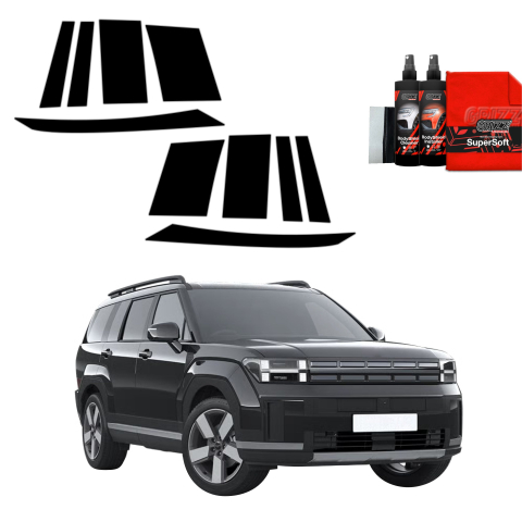 Bodyshield - Folie de protecție neagră 10în1 pentru coloana A-B-C - Hyundai Santa Fe (2023-2026)