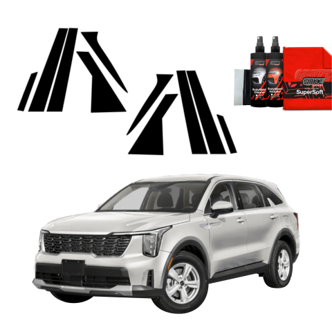Bodyshield - Folie de protecție neagră 10în1 pentru coloana A-B-C - Kia Sorento (2023-2026)