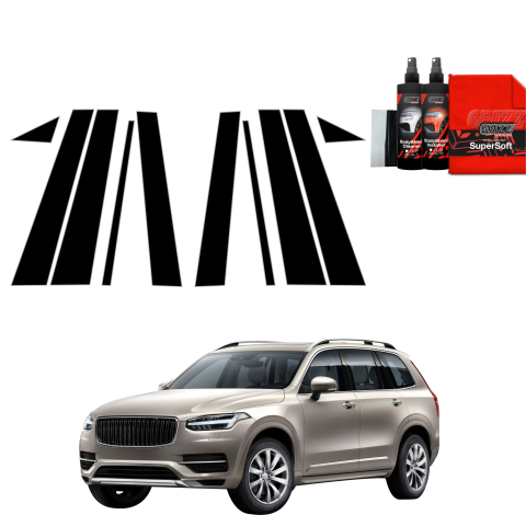 Bodyshield - Folie de protecție neagră 10în1 pentru coloana A-B-C - Volvo XC90 (2015-2020)