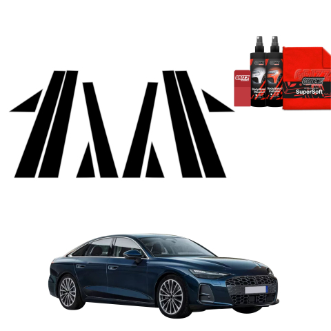 Bodyshield - Folie de protecție neagră 10în1 pentru coloana B-C - Audi A6 Limuzină (2025-2026)