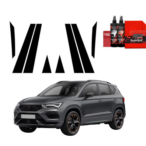 Bodyshield - Folie de protecție neagră 10în1 pentru coloana B-C - Cupra Ateca (2020-2026)