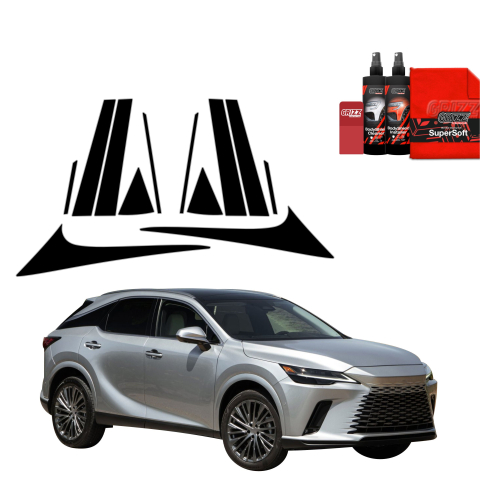 Bodyshield - Folie de protecție neagră 12în1 pentru coloana A-B-C - Lexus RX 350h (2022-2026)