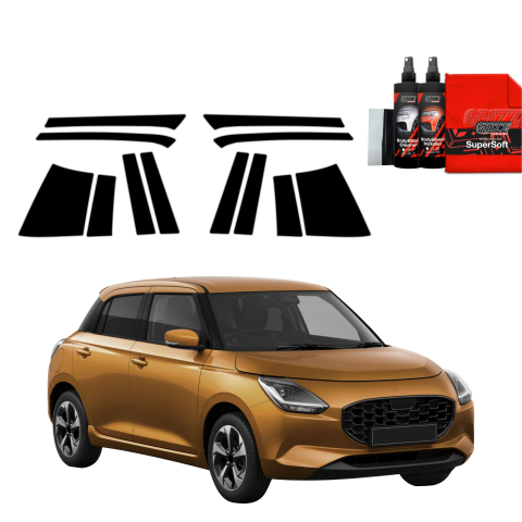 Bodyshield - Folie de protecție neagră 12în1 pentru coloana A-B-C - Suzuki Swift (2024-2026)