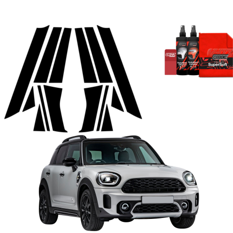 Bodyshield - Folie de protecție neagră 14în1 pentru coloana A-B-C - Mini Countryman (2023-2025)