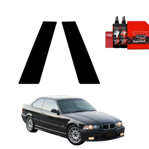 Bodyshield - Folie de protecție neagră 2în1 pentru coloana B - BMW 3 E36 Coupe (1991-1999)