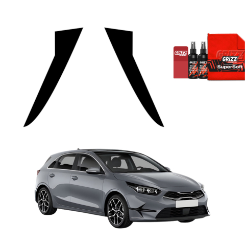 Bodyshield - Folie de protecție neagră 2în1 pentru coloana B-C - Kia Ceed Hatchback (2021-2025)
