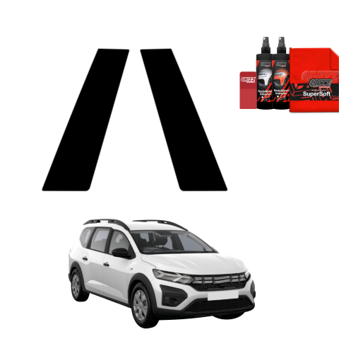 Bodyshield - Folie de protecție neagră 2în1 pentru coloana B - Dacia Jogger (2022-2026)
