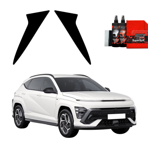 Bodyshield - Folie de protecție neagră 2în1 pentru coloana C - Hyundai Kona N-Line (2023-2026)