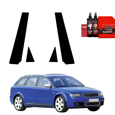 Bodyshield - Folie de protecție neagră 4în1 pentru coloana B-C - Audi A4 B6 Avant (2000-2006)
