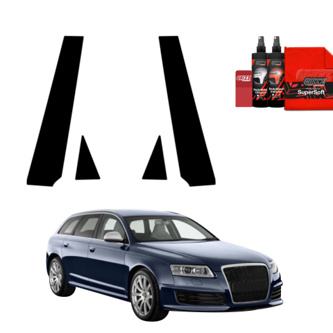 Bodyshield - Folie de protecție neagră 4în1 pentru coloana B-C - Audi A6 C6 Avant Facelifting (2008-2011)
