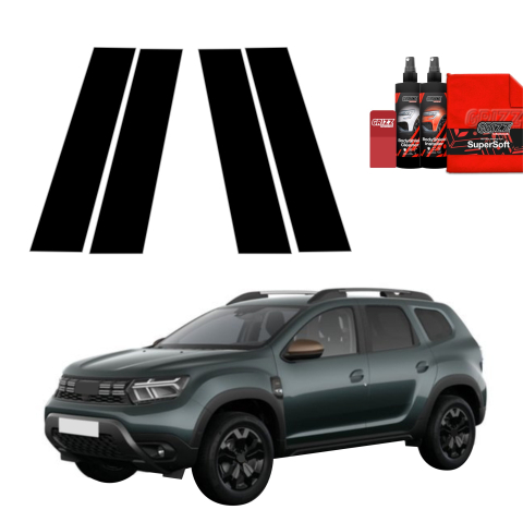 Bodyshield - Folie de protecție neagră 4în1 pentru coloana B - Dacia Duster (2024-2026)