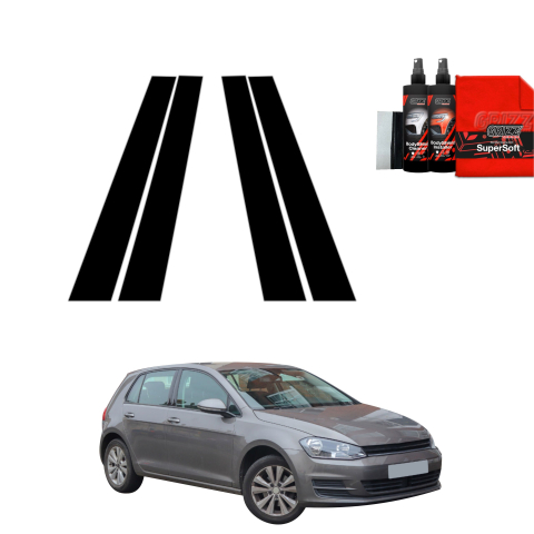 Bodyshield - Folie de protecție neagră 4în1 pentru coloana B - Volkswagen Golf 7 Hatchback 5D (2012-2020)