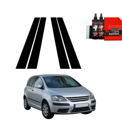 Bodyshield - Folie de protecție neagră 4în1 pentru coloana B - Volkswagen Golf Plus Hatchback 5D (2004-2008)