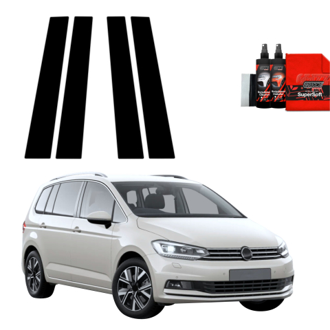 Bodyshield - Folie de protecție neagră 4în1 pentru coloana B - Volkswagen VW Touran (2024-2026)