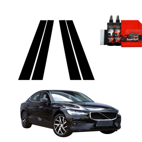 Bodyshield - Folie de protecție neagră 4în1 pentru coloana B - Volvo S60 3 Sedan 4D (2019-2024)
