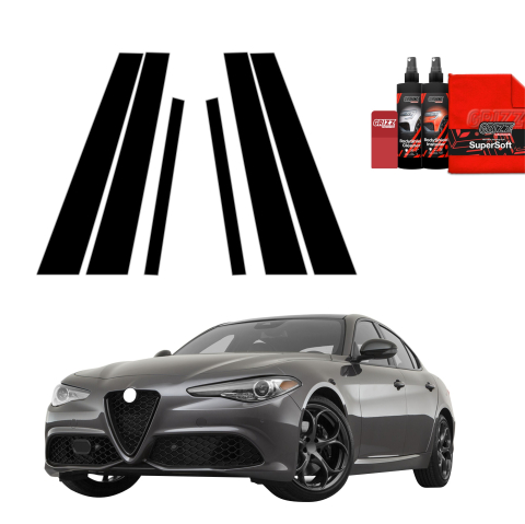 Bodyshield - Folie de protecție neagră 6în1 pentru coloana B-C - Alfa Romeo Giulia (2023-2026)