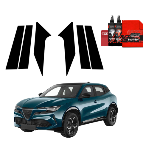 Bodyshield - Folie de protecție neagră 6în1 pentru coloana B-C - Alfa Romeo Junior (2024-2026)