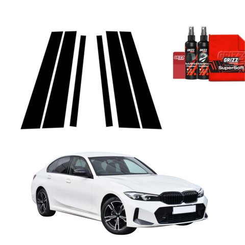 Bodyshield - Folie de protecție neagră 6în1 pentru coloana B-C - BMW 3 G20 Sedan (2022-2026)