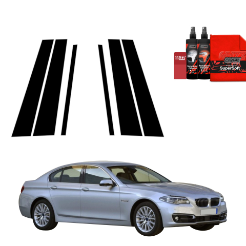 Bodyshield - Folie de protecție neagră 6în1 pentru coloana B-C - BMW 5 F10 Sedan LCI (2012-2017)