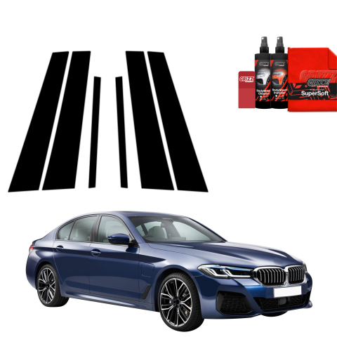 Bodyshield - Folie de protecție neagră 6în1 pentru coloana B-C - BMW 5 G30 Sedan (2023-2025)