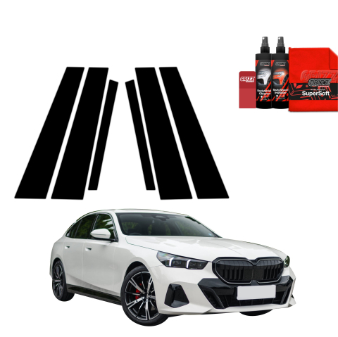 Bodyshield - Folie de protecție neagră 6în1 pentru coloana B-C - BMW 5 Kombi G60 520d (2024-2026)