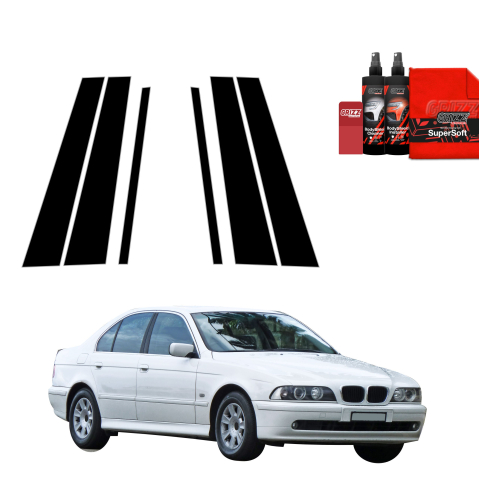 Bodyshield - Folie de protecție neagră 6în1 pentru coloana B-C - BMW Seria 5 E39 Sedan (1995-2003)