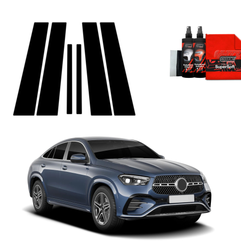 Bodyshield - Folie de protecție neagră 6în1 pentru coloana B-C - Mercedes GLE 450d (2023-2026)