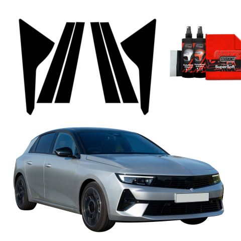 Bodyshield - Folie de protecție neagră 6în1 pentru coloana B-C - Opel Astra (2021-2024)