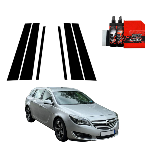 Bodyshield - Folie de protecție neagră 6în1 pentru coloana B-C - Opel Insignia Kombi Facelifting (2013-2017)