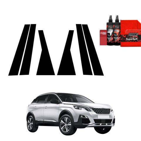 Bodyshield - Folie de protecție neagră 6în1 pentru coloana B-C - Peugeot 3008 (2016-2024)