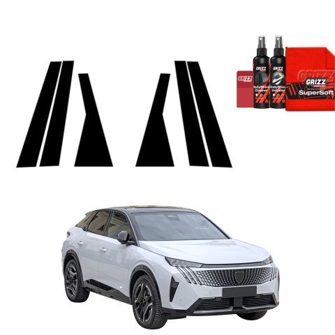 Bodyshield - Folie de protecție neagră 6în1 pentru coloana B-C - Peugeot 3008 (2024-2026)