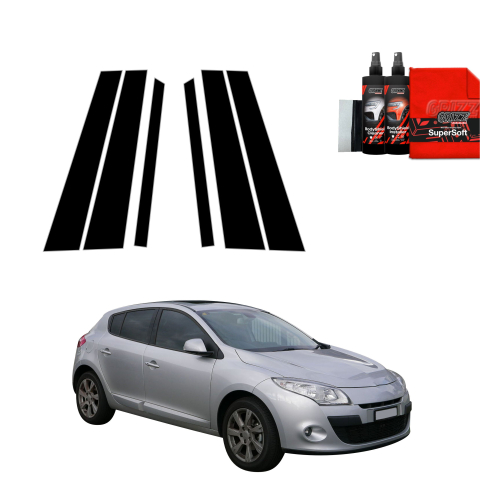 Bodyshield - Folie de protecție neagră 6în1 pentru coloana B-C - Renault Megane 3 Combi 5D (2008-2012)