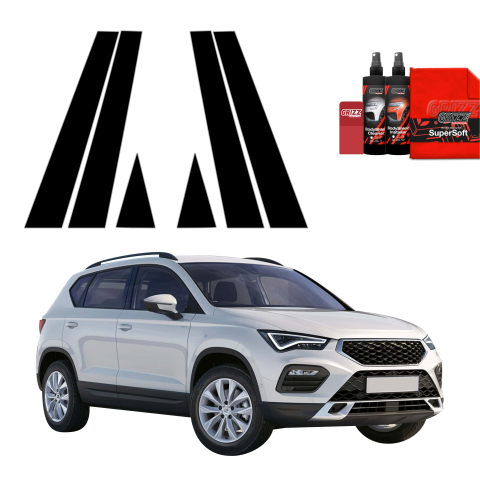Bodyshield - Folie de protecție neagră 6in1 pentru coloana B-C - Seat Ateca (2020-2026)