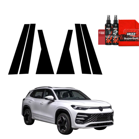 Bodyshield - Folie de protecție neagră 6în1 pentru coloana B-C - Volkswagen Tayron (2025-2026)