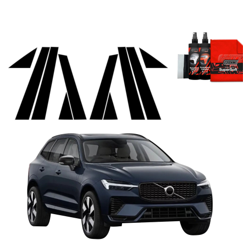 Bodyshield - Folie de protecție neagră 6în1 pentru coloana B-C - Volvo XC60 2 (2022-2026)