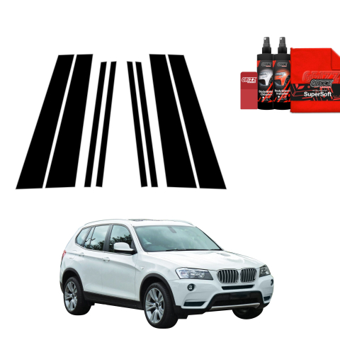 Bodyshield - Folie de protecție neagră 8în1 pentru coloana B-C - BMW X3 F25 (2010-2014)