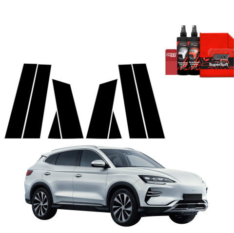 Bodyshield - Folie de protecție neagră 8în1 pentru coloana B-C - BYD Seal U (2024-2026)