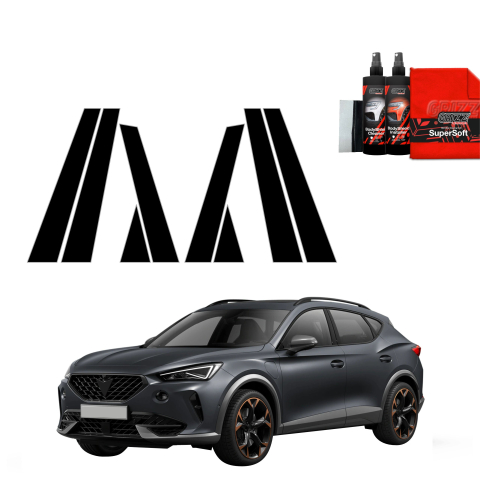 Bodyshield - Folie de protecție neagră 8în1 pentru coloana B-C - Cupra Formentor (2020-2024)