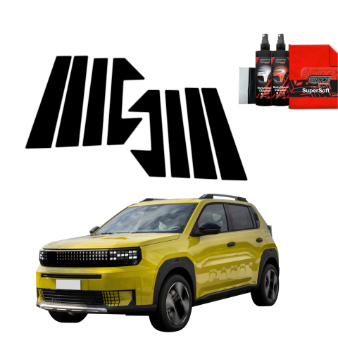 Bodyshield - Folie de protecție neagră 8în1 pentru coloana B-C - Fiat Grande Panda (2025-2026)