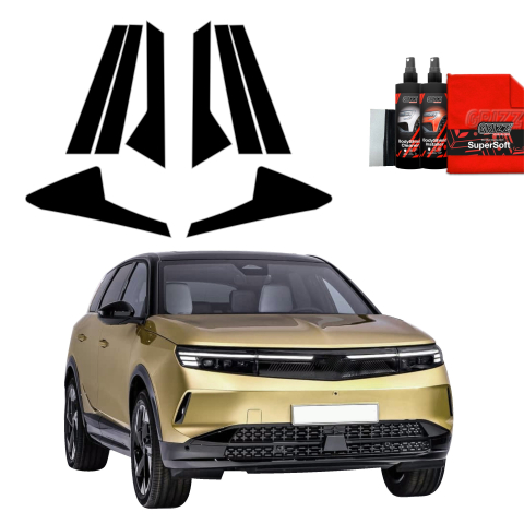 Bodyshield - Folie de protecție neagră 8în1 pentru coloana B-C - Opel Grandland (2025-2026)