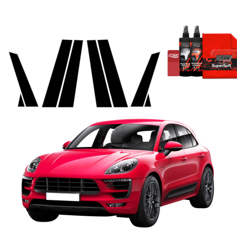 Bodyshield - Folie de protecție neagră 8în1 pentru coloana B-C - Porsche Macan GTS (2021-2024)