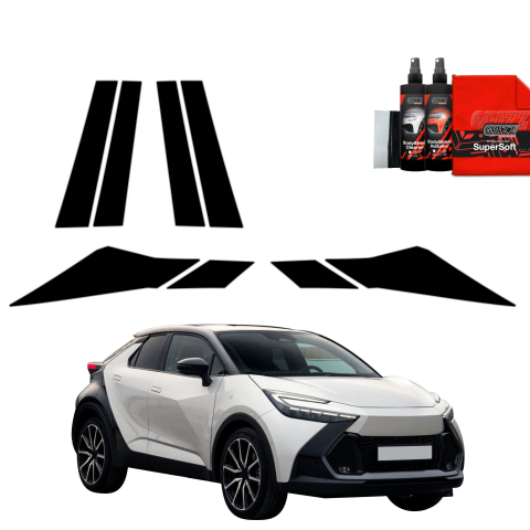 Bodyshield - Folie de protecție neagră 8în1 pentru coloana B-C - Toyota C-HR (2023-2026)