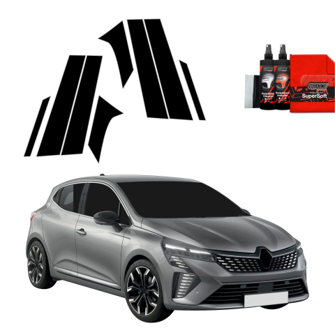 Bodyshield - Folie de protecție neagră 8în1 pentru coloana C - Renault Clio (2020-2024)