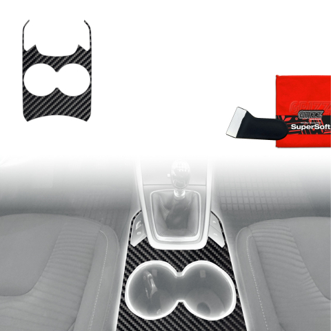 Folie interior - Folie de protecție pentru consola centrală - Ford S-Max MK2 (2015-2023) aspect carbon lucios